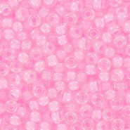 Miyuki rocailles kralen 8/0 - Pink lined crystal 8-207